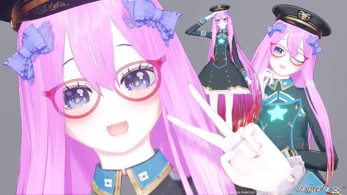 #PSO2NGS_SS
#メンテの日なのでSSを貼る

ポーズに困ったらピース！
