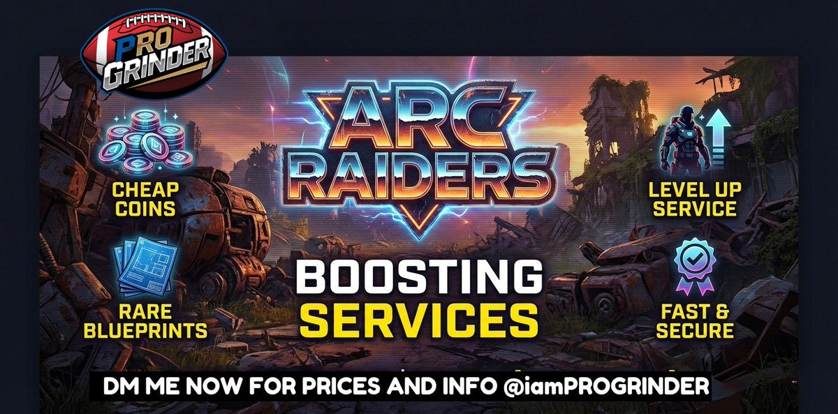 IamProGrinder's tweet photo. Stop Grinding, Start Raiding! 🚀

🔥 ARC RAIDERS SERVICES IS LIVE:
💰 CHEAP COINS (Speranza)
📜 RARE BLUEPRINTS (Aphelion/Venator)
📈 LEVEL UP (Fast 1-75)
100% Hand-leveled. Safe &amp; Secure 🛡️

DM ME Or Join My Discord For Rate! 📩

#ARCRaiders #GamingBoost #arcraidersgame https://t.co/QFj2AT9fBG