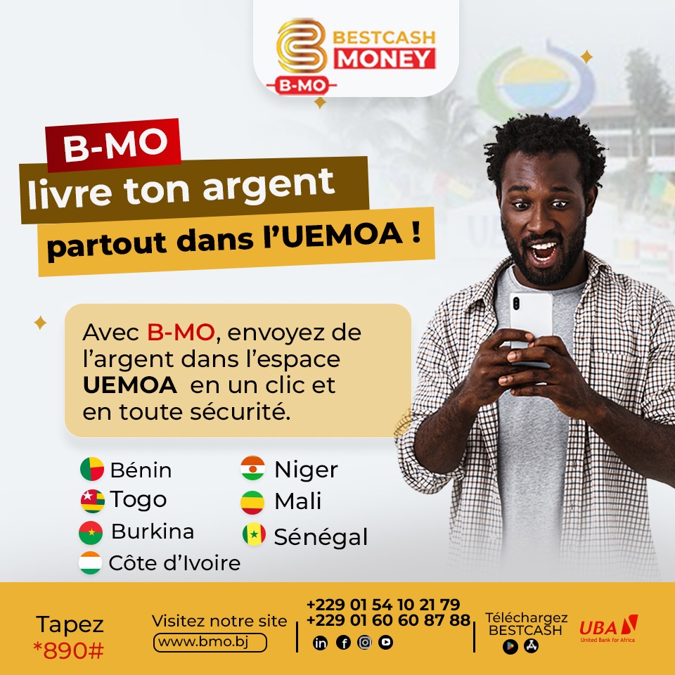 Bestcashoff's tweet photo. Envoyez de l'argent dans l'espace UEMOA en toute simplicité et sécurité avec B-MO ! 🌍💸
La solution rapide pour rester proche de vos contacts, où qu'ils soient dans la zone. 🚀
#BMO #UEMOA #TransfertDArgent #Digital https://t.co/c7M49J6iDD