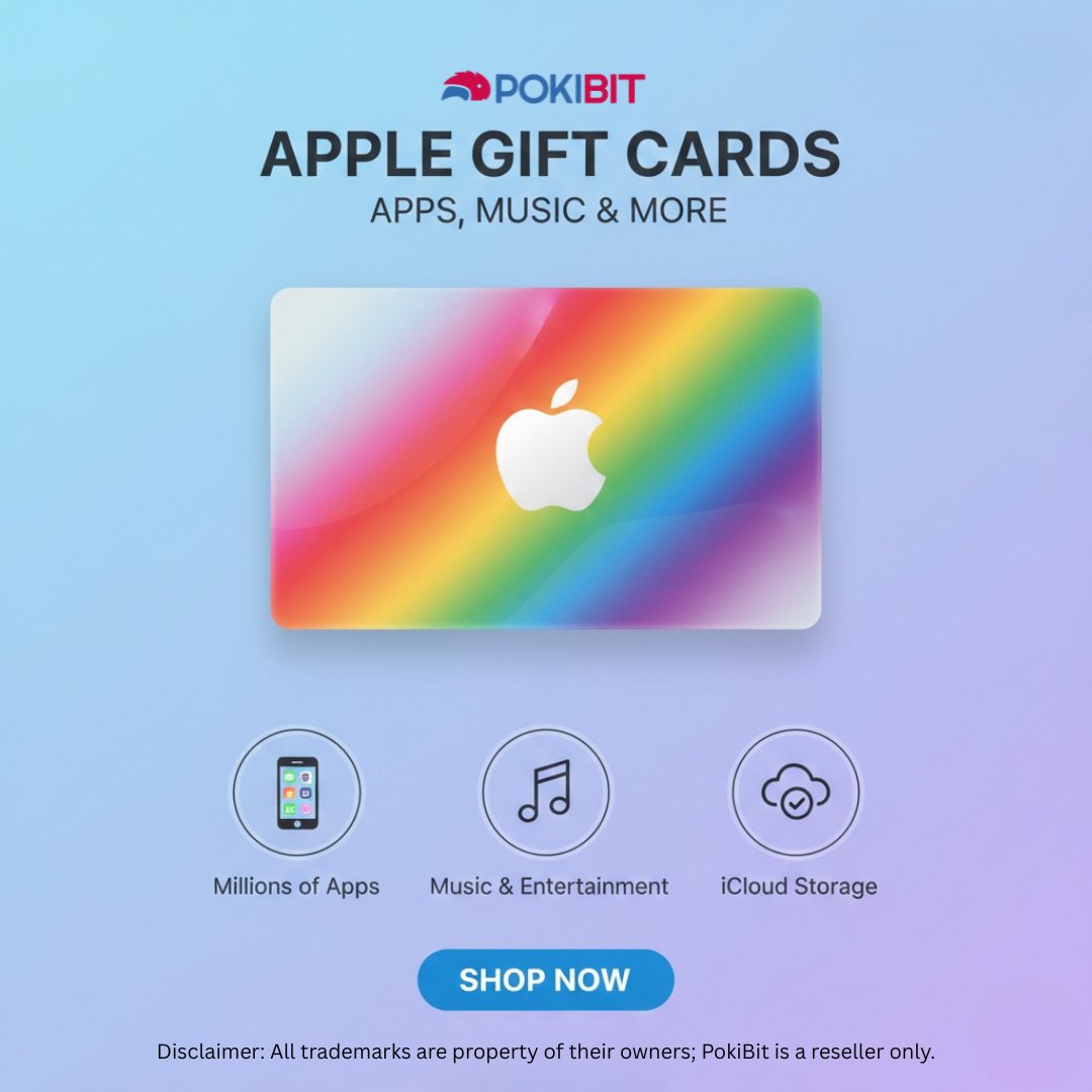 pokibitgiftcard's tweet photo. No waiting. No stress. Just instant Apple Gift Card delivery ⚡
Power your apps, games, and entertainment now!
#AppleGiftCard #InstantCode #OnlineRecharge https://t.co/IAevwrXk8I