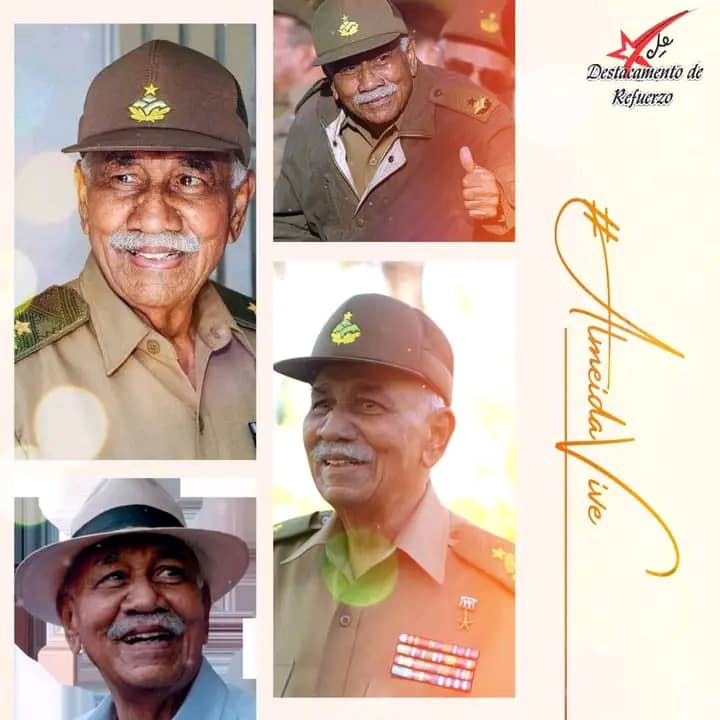 Conmemoramos hoy el 98 aniversario del natalicio del Comandante de la Revolución Juan Almeida Bosque, quien siempre demostró su lealtad incondicional a Fidel, a Raúl y a la Revolución.
#CubaHonra
#AlmeidaViveEntreNosotros
