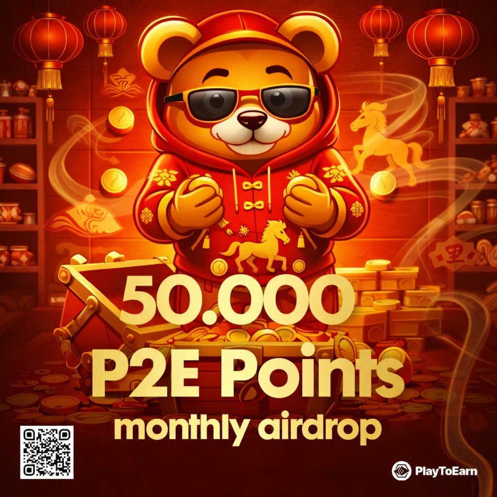 PlayToEarn's tweet photo. Today we welcome the Year of the Horse! 🐎🧧

To kick off the celebrations we will airdrop another 50,000 P2E Points to 10 lucky winners.

Redeem these points for Solana, gift cards, and exciting prizes in the PlayToEarn Reward Center.

Enter now:
👉 https://t.co/c2gS4VDJcl https://t.co/YtLAHz5bG7