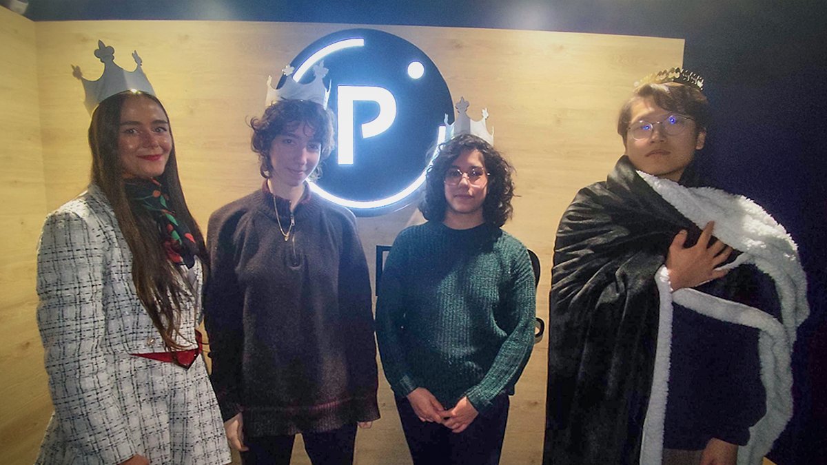 Playrion's tweet photo. Last month we kept a French tradition alive at the office with the Galette des Rois!
Congrats to Queens Cassandra, Alyssa &amp; Auxana and King Tingyu 👑
As for the prize… that’s an internal secret 🤫 https://t.co/aANvzfqYd4