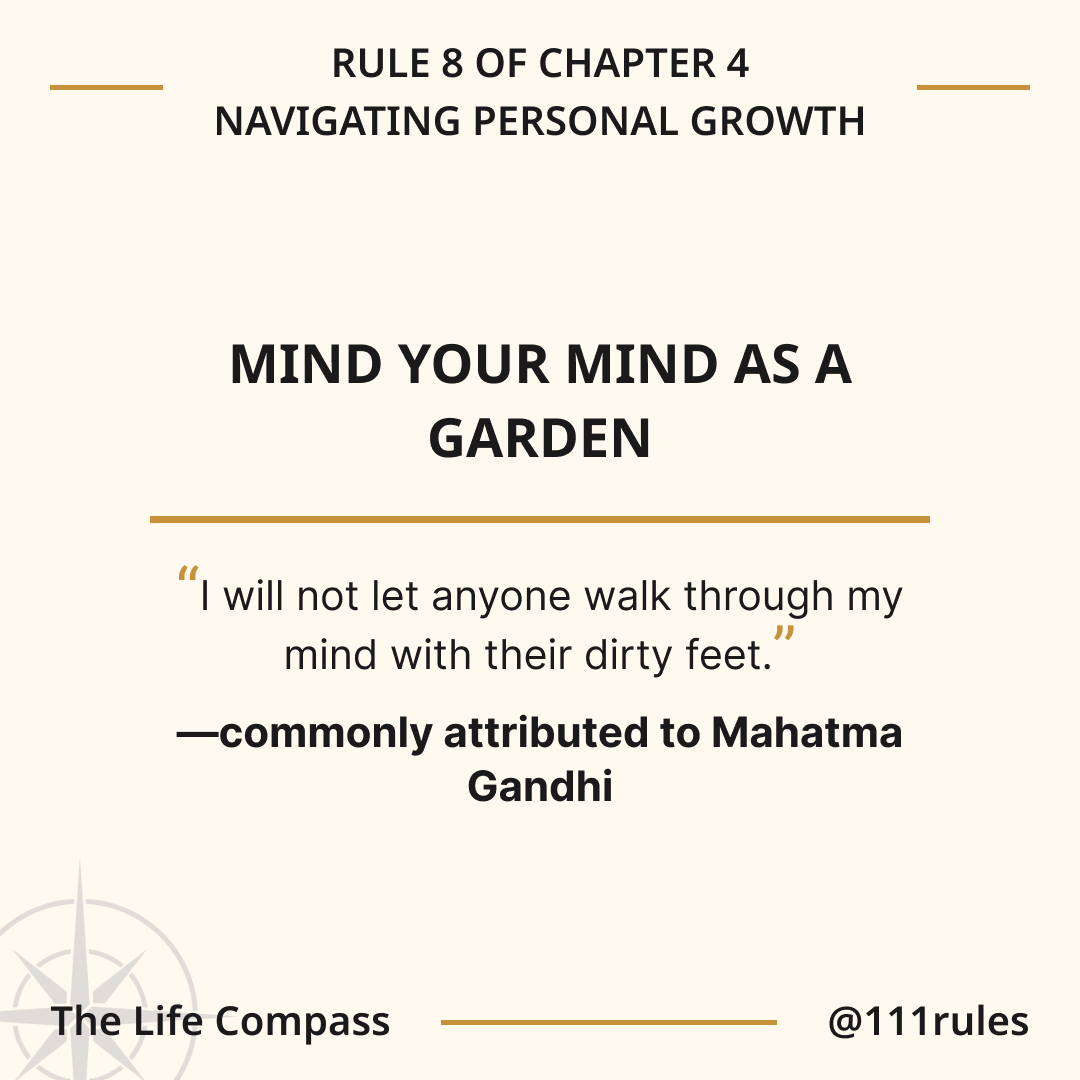 111rules's tweet photo. Every thought and influence plants a seed in the mind. We thrive when we nurture what uplifts us and reduce what harms us, cultivating clarity, resilience, and growth. #MindsetMatters #MindGarden https://t.co/FBD9XpgIUO