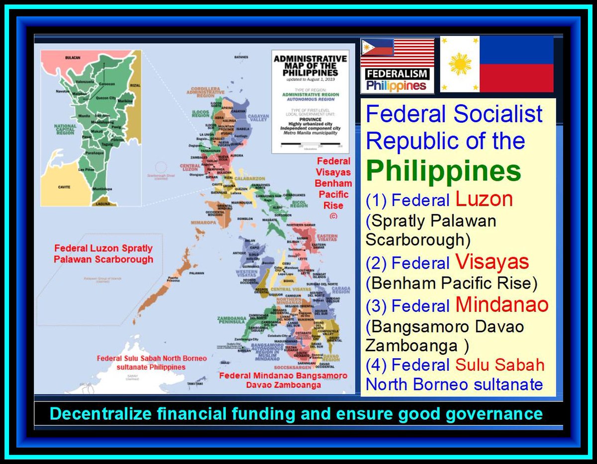 JamFlor2012's tweet photo. Federal Socialist Republic of d Philippines 
1Federal Luzon Spratly 
2 Federal Visayas Benham 
3 Federal Mindanao Bangsamoro 
4 Federal Sulu Sabah North Borneo 
@UN @AFP @mfa_russia @idf @japan @coastguardph @net25tv @govph @FrenchEmbassyPH @VPPilipinas @manilabulletin @dzrhnews https://t.co/4cHRrrMEja