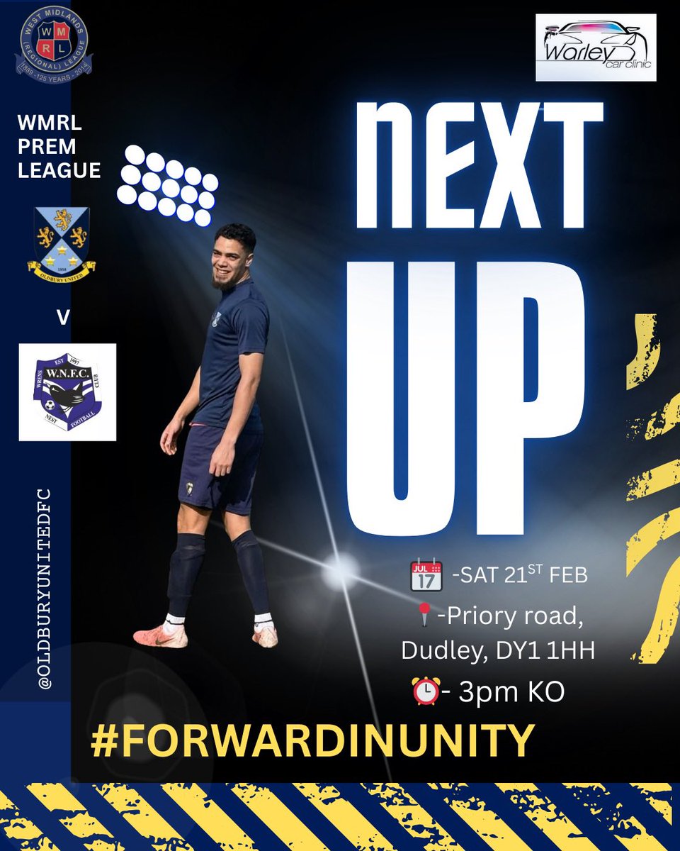OldburyUtd_FC's tweet photo. Next up, a short trip to Wrens Nest in hope for all 3 points💪💙
#forwardinunity #oldburyunitedfc https://t.co/b1e0at2w5K