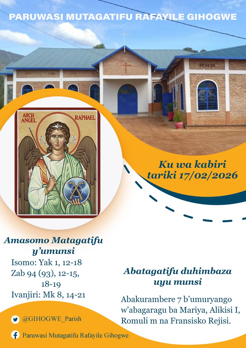 Paroisse Catholique Saint Raphael GIHOGWE tweet media