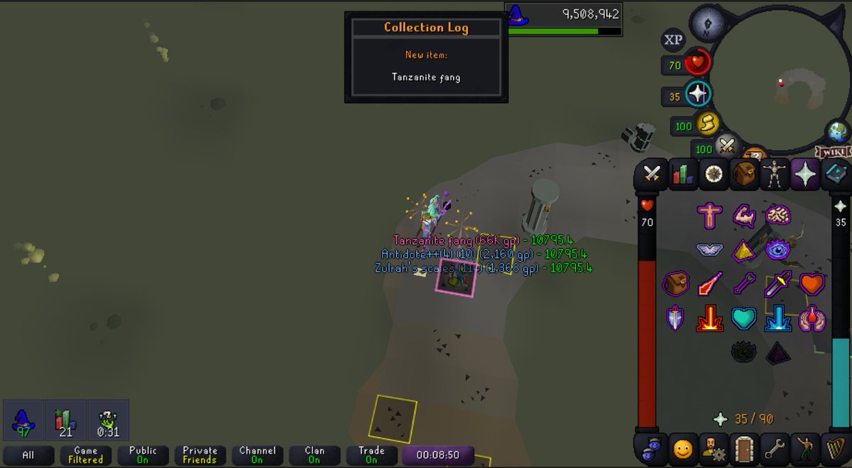 Finally got the Tanzanite Fang! 743 kc and a dream
