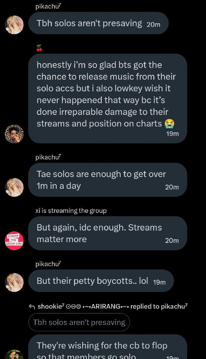 imagine they didn't stream taehyung songs at all but still waiting