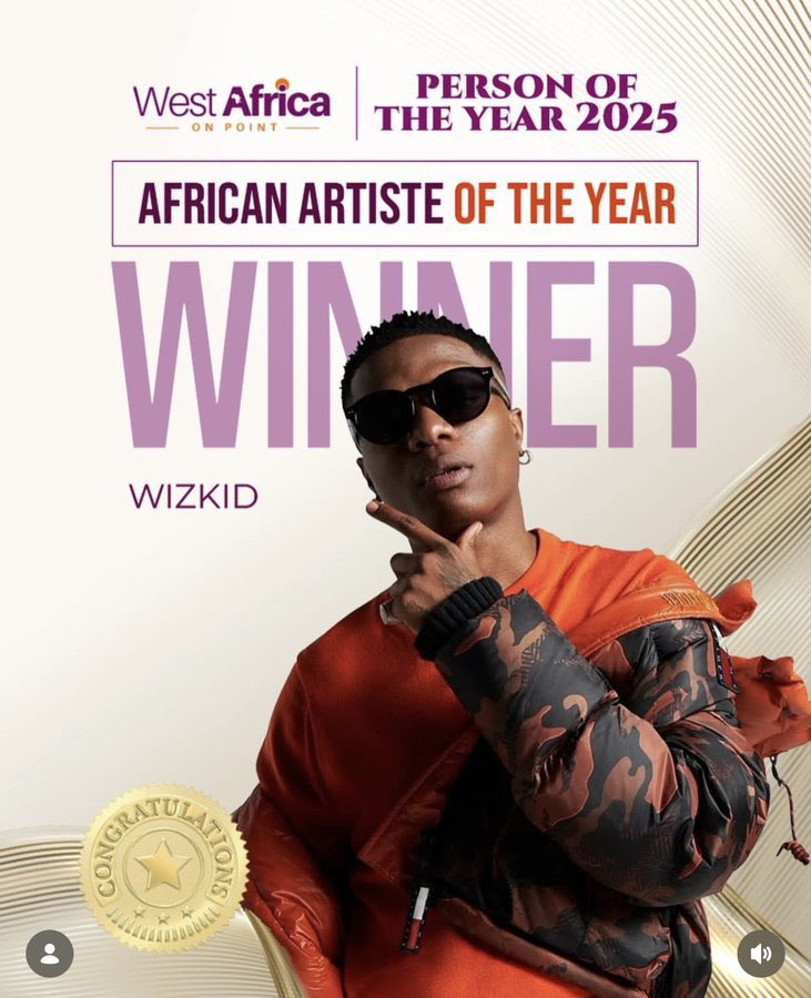 Awards na water for this side 🤗🤗🤗🤗

Congratulations BIGGEST <a href="/wizkidayo/">Wizkid</a>