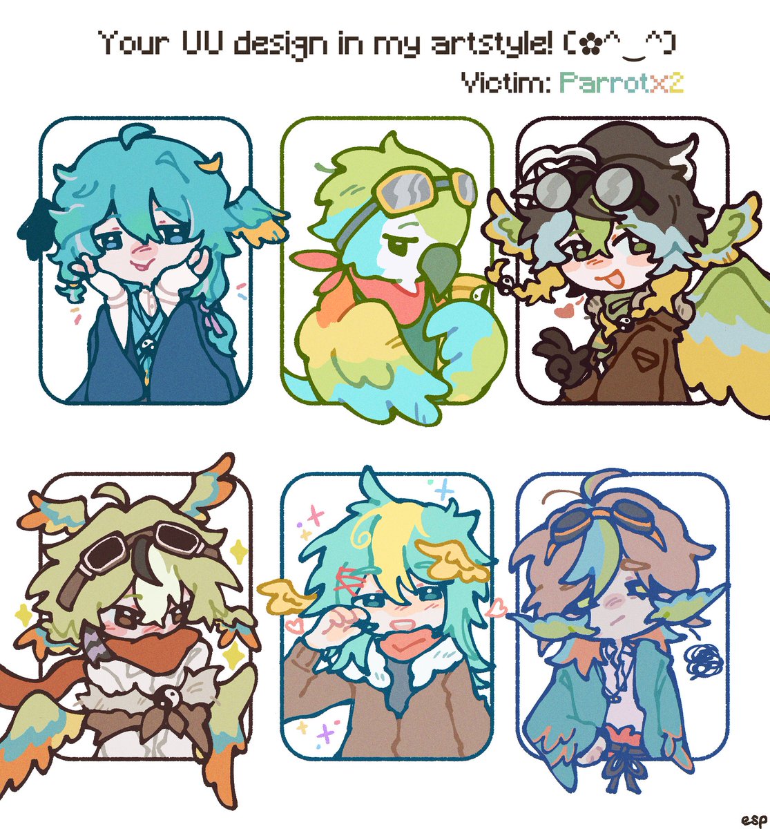 draw my fav Parrot designs from other artists :D
#Parrotx2fanart