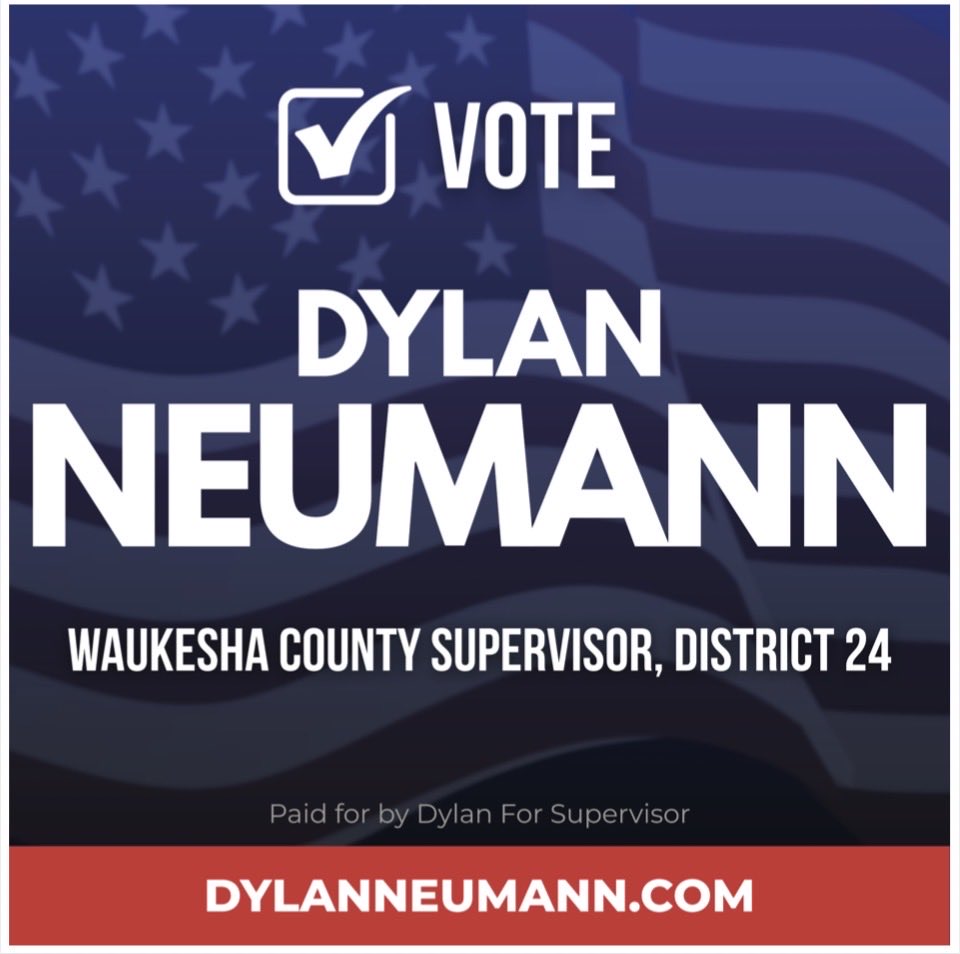 MayorRick53150's tweet photo. TODAY IS ELECTION DAY!
Polls open 7 AM – 8 PM.

Primary for Waukesha County Supervisor – District 24 (west Muskego, Big Bend, Vernon).

Low turnout expected—every vote counts.

Candidates:
Bruce Kurtz
Dylan Neumann
Debra Schroeder

Check your polling place and get out to vote! https://t.co/cVLlqQ4xcc