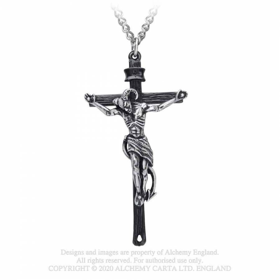 Spider_Rock_Web's tweet photo. 🖤CruciFaustan Necklace【Alchemy Gothic】🖤
悪魔が磔にされた、禁断の十字架。
信仰と背徳が交差するダークアートピース。
† 重厚ピューター製
† 存在感あるクロスデザイン
† ゴシックコーデの主役級アクセ胸元に、堕ちた神話を。#AlchemyGothic #ゴシック #ゴス #ダークファッション 
 
💀https://t.co/wd0E7GVfig