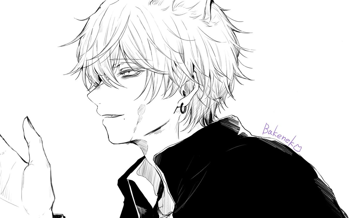 化け猫くん……！🐈‍⬛

以前描いていたらくがき💜です！