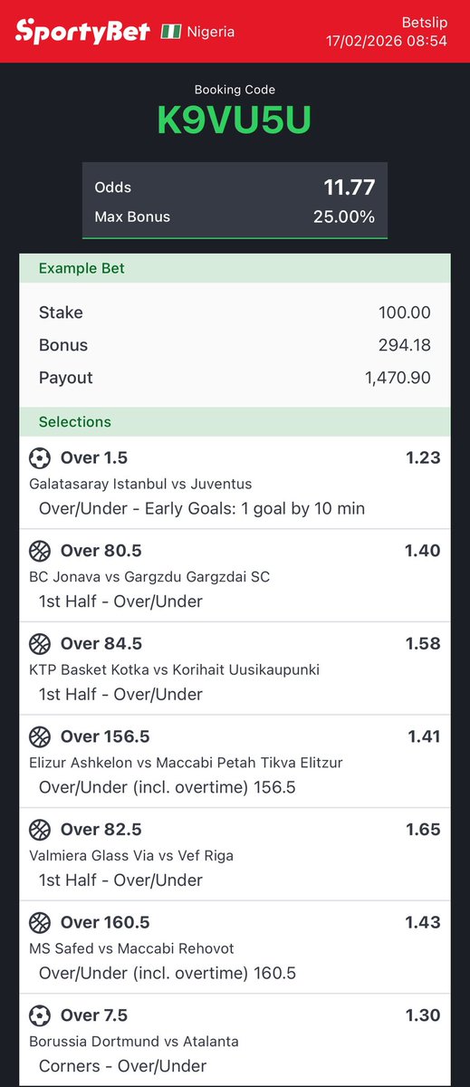 100 ODDS, 50 ODDS AND 10 ODDS  🔥🔥

GOODLUCK  ❤️🫶

STAKE RESPONSIBLY 🔞🔞🔞