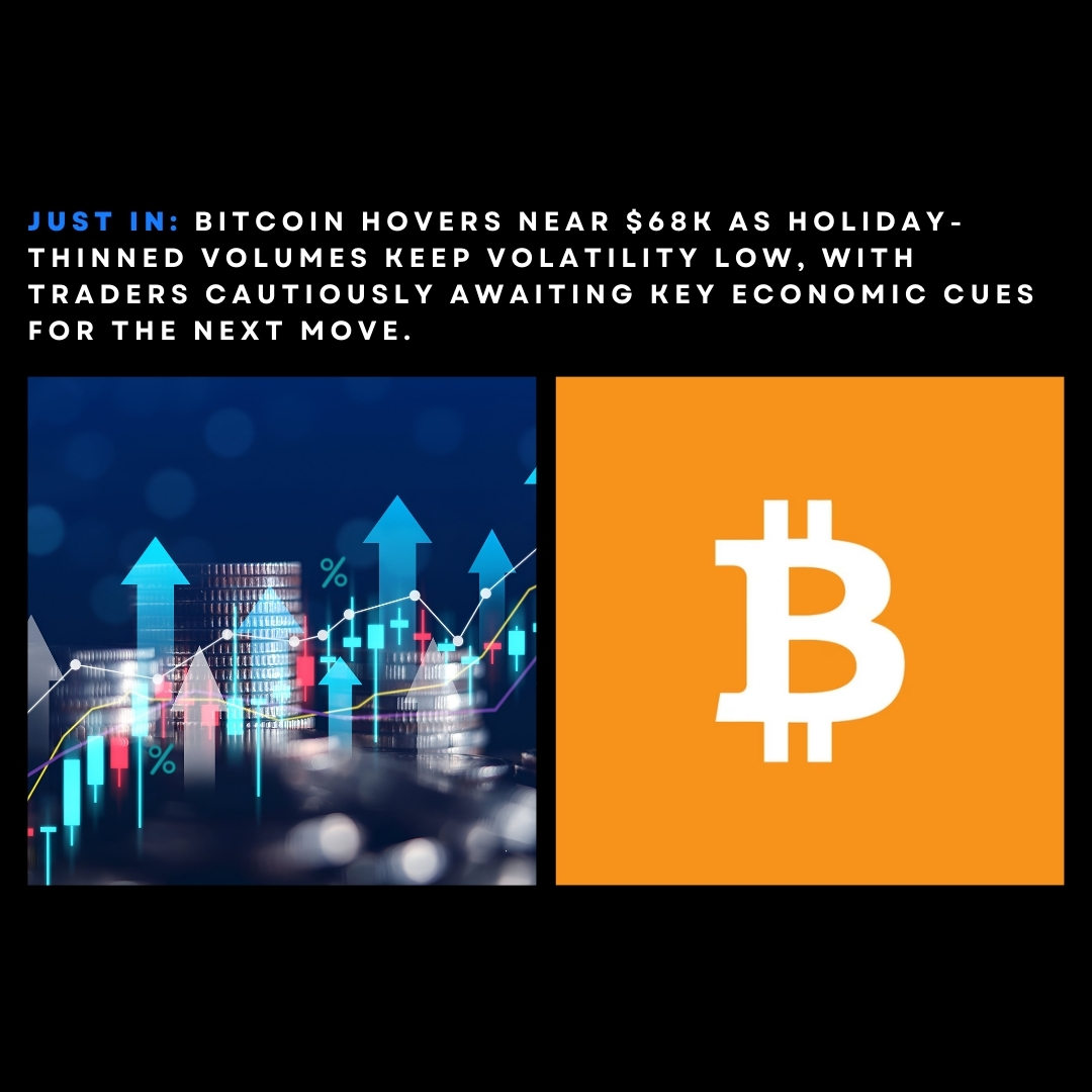 sikkaxofficial's tweet photo. Bitcoin steadies near $68K in holiday-thin trade as markets lack fresh catalysts. Focus shifts to key US data and macro cues.
#BTCUSD #bitcoin #crypto #CryptoTrading #usdata https://t.co/kj7ptyEMoK