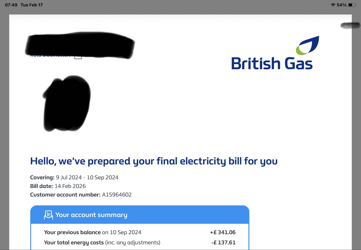munday_mark's tweet photo. @BritishGas why has it taken 14 months to send my final bill? https://t.co/BNEK8O5RAB