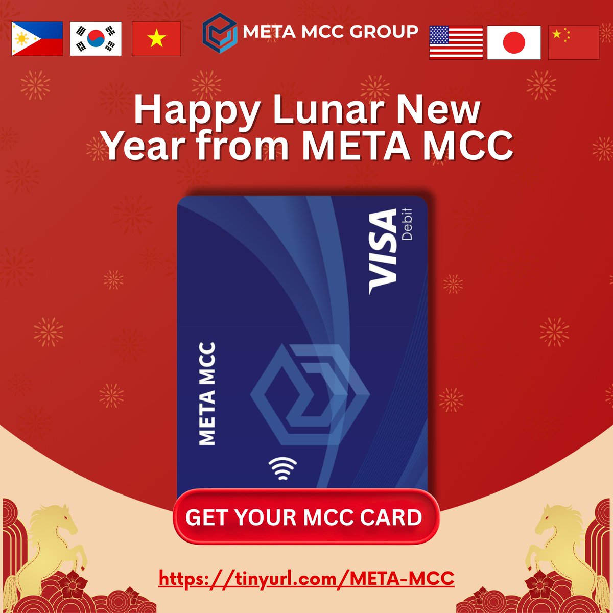 MetaCardNetwork's tweet photo. Happy Lunar New Year from Meta MCC!
Start the year with smarter spending and global convenience.
Turn your digital assets into real-world payments and enjoy secure, fast, and worldwide access with your Meta MCC Card.
#MetaMCC #LunarNewYear #HappyLunarNewYear #SmartSpending https://t.co/TABT032J1h