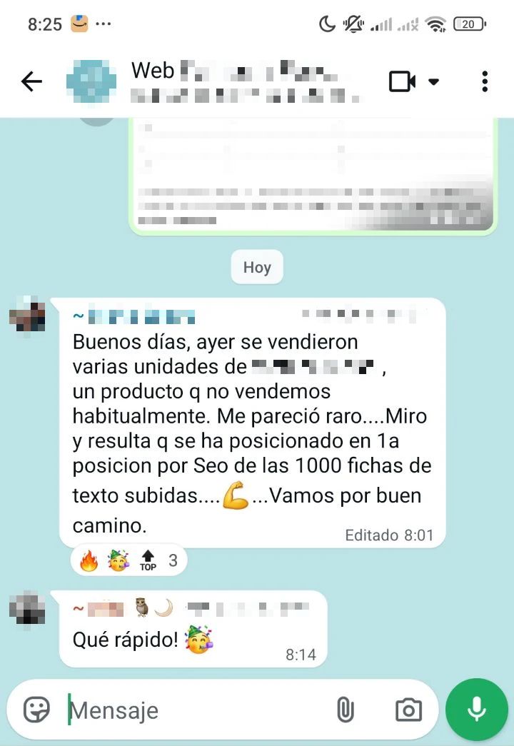 isocialwebseo's tweet photo. 🎯  Las FICHAS de PRODUCTO que nadie optimiza son las que MÁS DINERO pueden dejar sobre la mesa.

Un cliente nos envió esto hace unos días...

El contexto: utilizó nuestra herramienta de https://t.co/j3ZKYJVPfM para la optimización automática de fichas de producto de forma masiva, más de 1.000 fichas de su catálogo, en esta primera etapa.

⁉️  ¿Qué hace exactamente?

→ Genera fichas de producto optimizadas para SEO, GEO y conversión de forma automática con IA.

→ No es un "rewrite" genérico. La ficha se construye con estructura de datos pensada para posicionar en buscadores clásicos Y en RESPUESTAS GENERATIVAS. Apoyada con el conocimiento del cliente.

→ Escala: puedes procesar cientos o miles de fichas sin intervención manual.

El RESULTADO habla solo: un producto que antes pasaba desapercibido llegó al top 1 y empezó a vender.

Cuando tu catálogo tiene miles de referencias, no puedes optimizar una a una.

La IA lo hace por ti. 🔗 https://t.co/pEOB0qNZgs