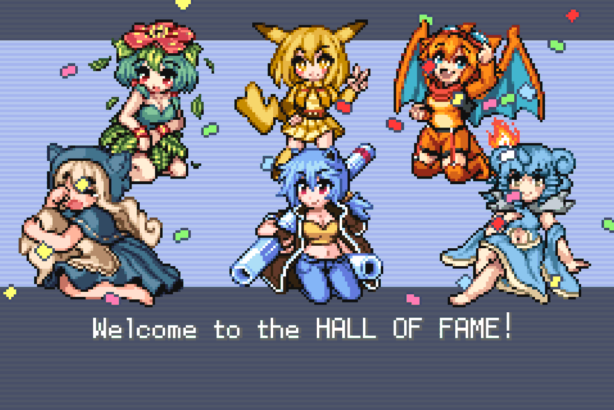 OriginSpeed_'s tweet photo. Another game beaten with Red's team, this time it was Moemon Fire Red! I recall seeing Moemon many years ago and finally gave it a try. The sprites are very well done :D https://t.co/8zOvf8nFQP