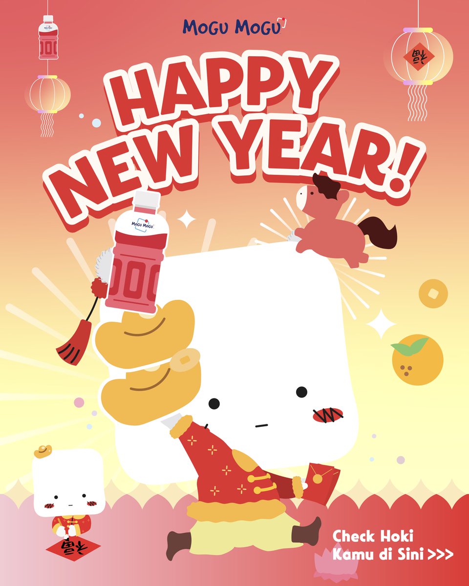 Minumogumogu's tweet photo. Happy Chinese New Year! 🧧✨
Semoga tahun ini penuh keberuntungan, kebahagiaan, dan kesuksesan 🍊
Cek prediksi shio kamu di Tahun Kuda Api 🔥🐴
Dan jangan lupa rayakan CNY kalian bareng Mogu Mogu! 🥳🧧
#MoguMogu #ChineseNewYear #TahunKudaApi #natadecoco #MoguMoguIndonesia https://t.co/8QDo3v5KtB