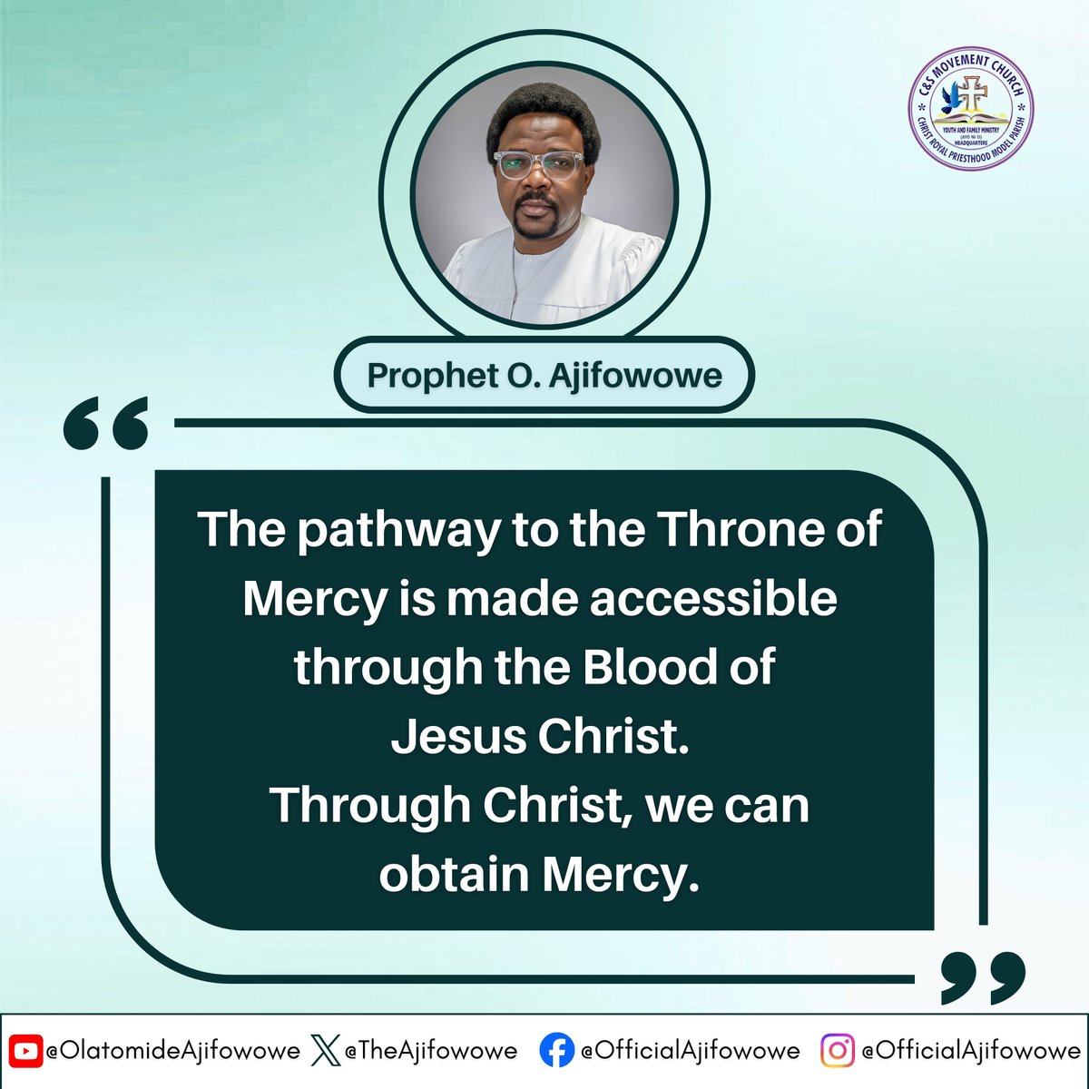 TheAjifowowe's tweet photo. "His mercy endures forever"

#TheThroneOfMercy #MercifulGod #OAM #CherubimAndSeraphim #CherubimAndSeraphimWorldwide #Christianity #Gospel #PrayerSession #Sermon https://t.co/Yf8hb6tvMe