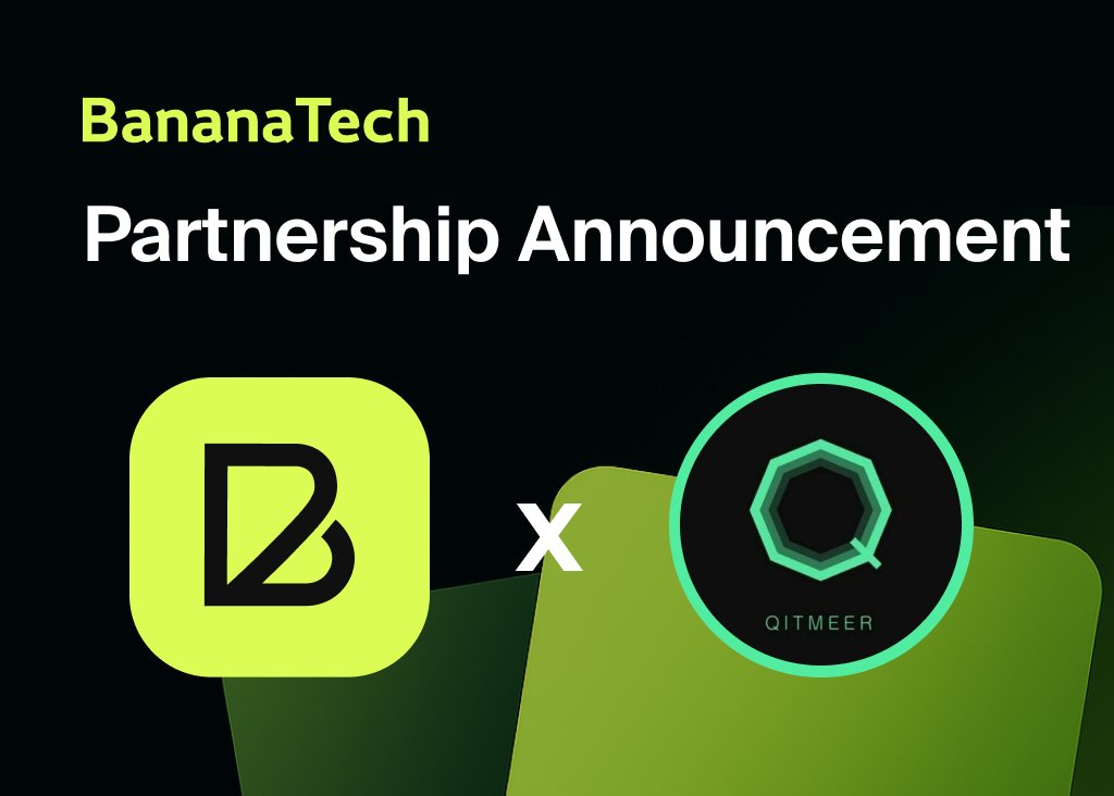 🚀 New <a href="/BananaTech_Main/">BananaTech</a> x <a href="/QitmeerNetwork/">Qitmeer Network</a> partnership

🌐 Qitmeer is a high-performance public blockchain powered by MeerDAG consensus, bringing fast, scalable &amp; secure infrastructure to DeFi, GameFi &amp; Web3 apps. 🔗

🍌 BananaTech empowers businesses with white-label crypto card
