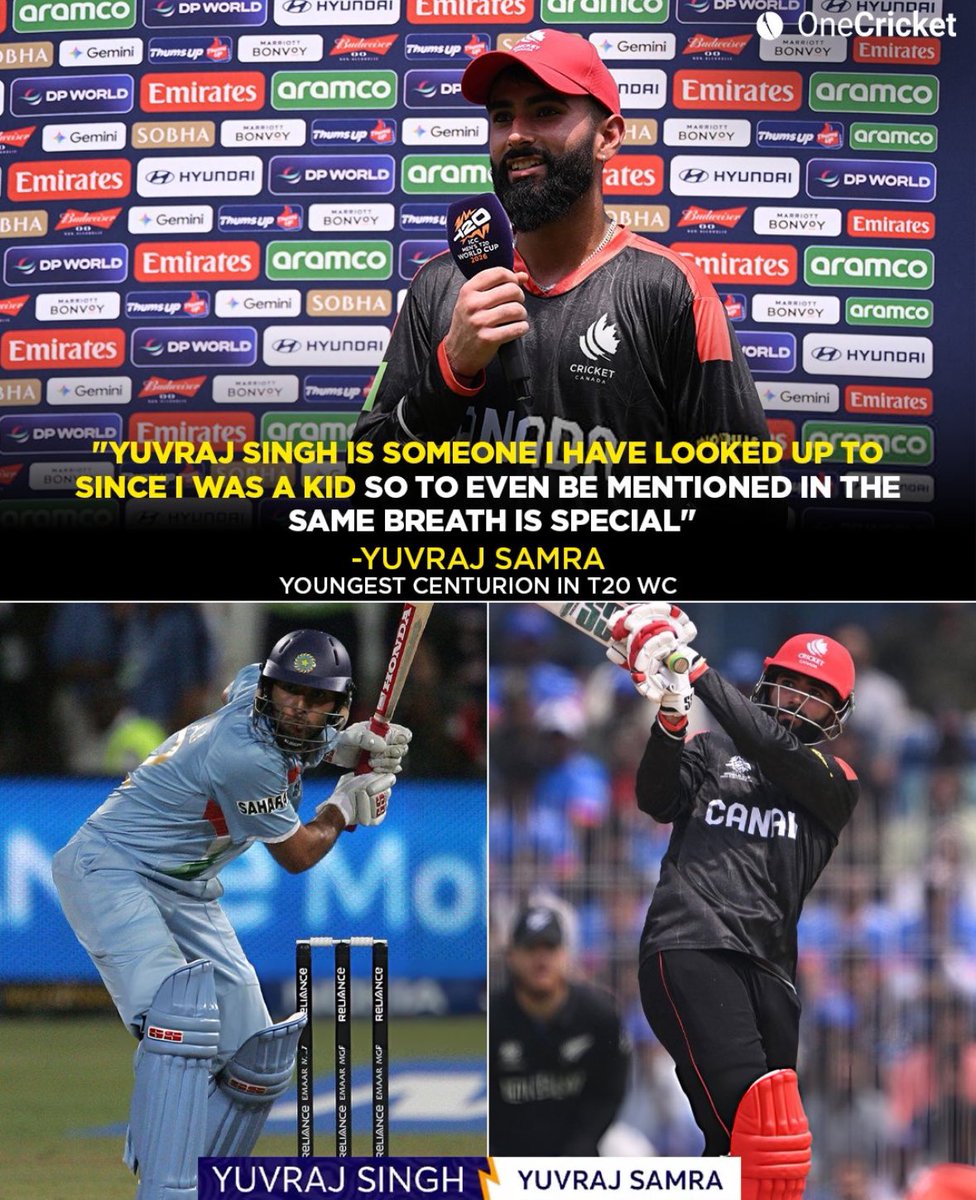ThisIsAjith80's tweet photo. Yuvraj Singh- a name that continues to inspire generations of fearless batters. 🔥

#YuvrajSingh #YuvrajSamra #NZvsCAN #T20WC2026 #TheKeralastory  #angelicintelligence https://t.co/nVbciQbpi5