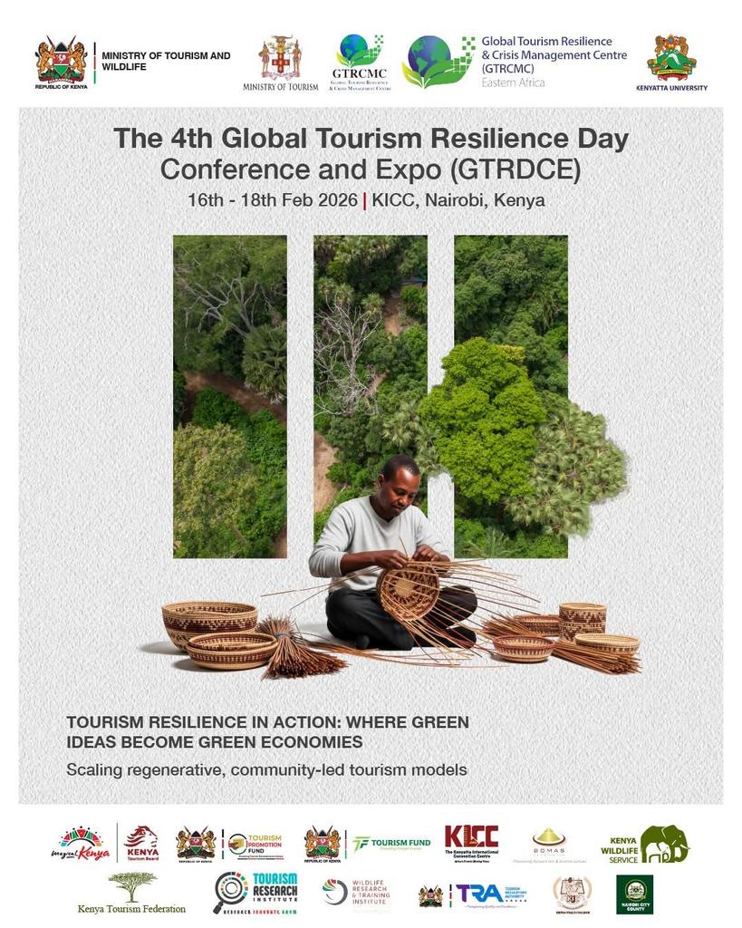 It's Day 2 of The #GTRDCE2026 and today's theme is Sustainability &amp; community Resilience. Community conservensies help to protect ecosystems and support local livelihoods, these and more help strengthen our Tourism sector
#KenyaTourismResilience <a href="/magicalkenya/">Kenya Tourism Board</a>