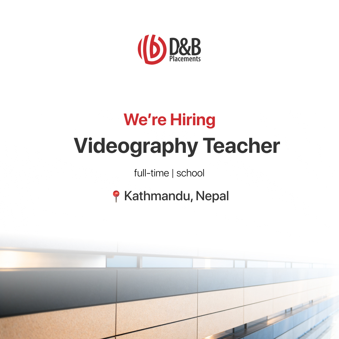 shressh's tweet image. We are hiring a #videography teacher for a school in Kathmandu.

Full time/part time 
📍Kathmandu, Nepal

Share you cv to hr@digibyn.com