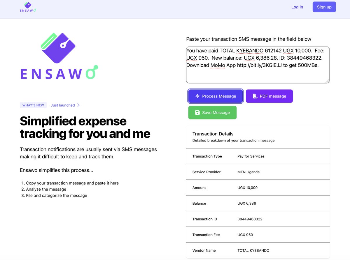 Finally got round to shipping scratches to the itches that I have not been scratching well

<a href="/ensawo/">Ensawo</a> , easy management for those pesky SMS mobile money notifications

ssmusoke.com/2026/02/16/ens…