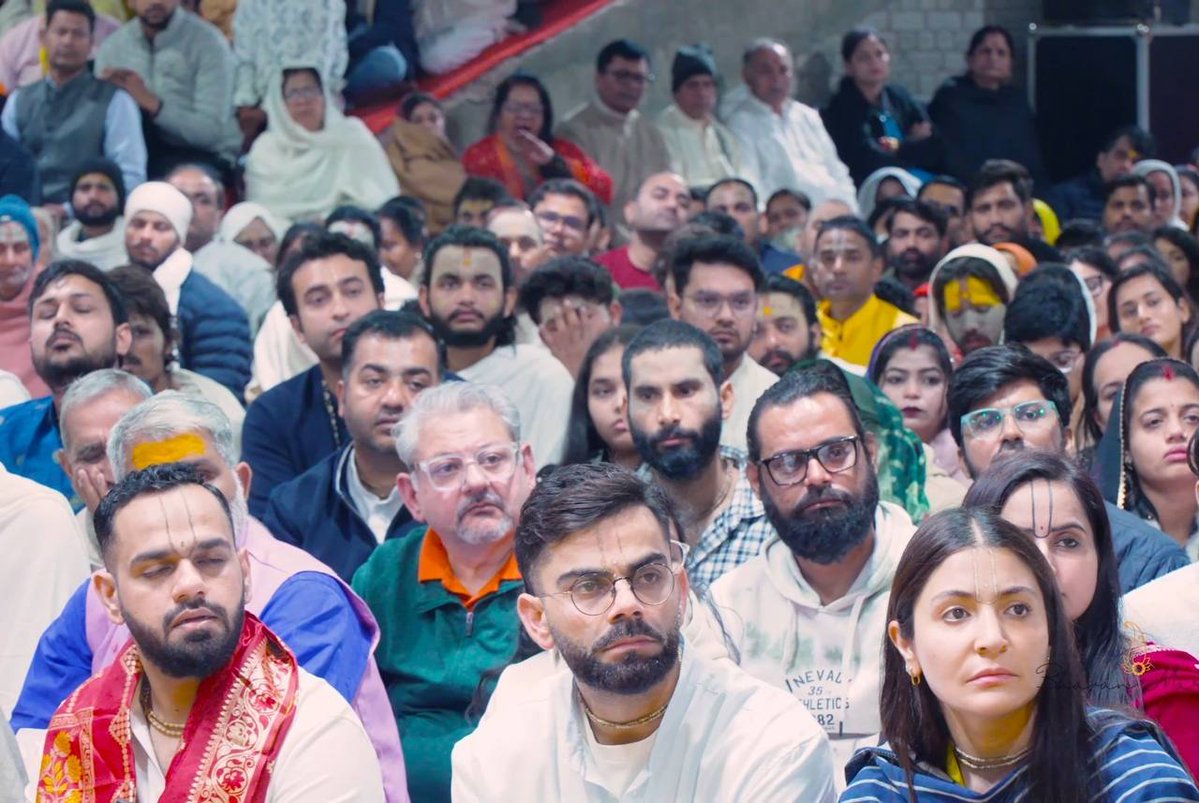 Virat Kohli is wearing a tulsi mala and a tilak on his forehead in this picture.His simple look shows his respect for Sanatan Dharma.

Even as a big cricket star, he stays connected to his roots.
It shows that faith and success can go together.
That's why people respect him