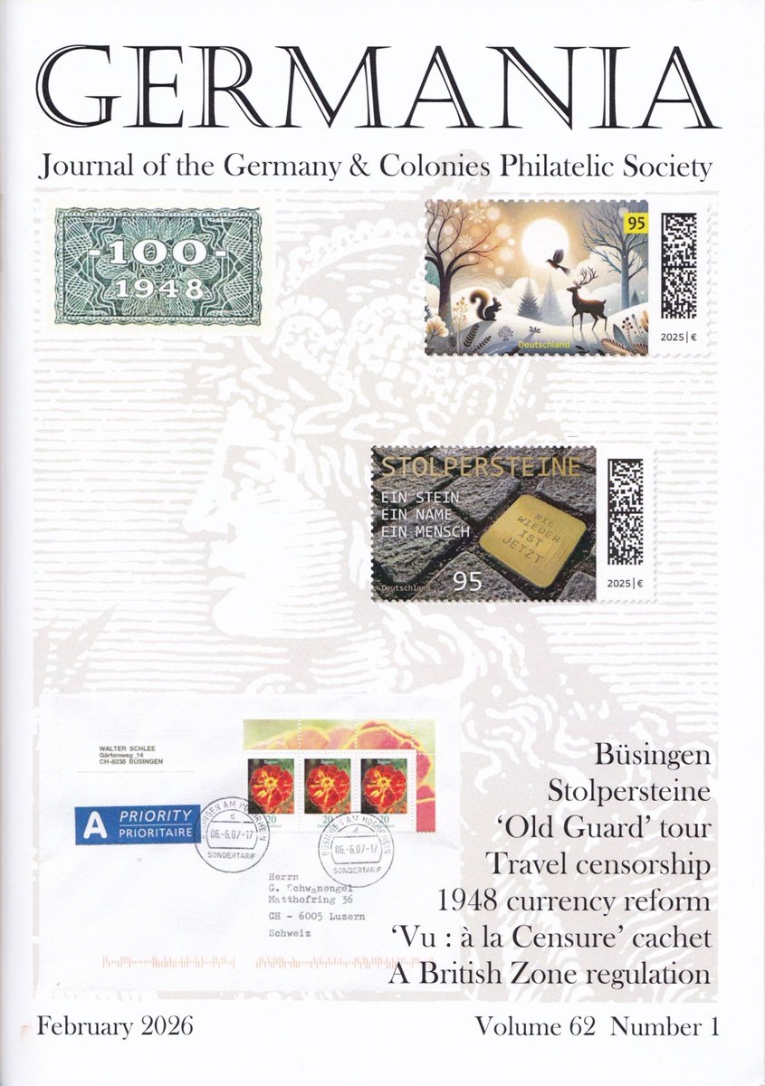 It's that time again... a welcome visitor! The Germany &amp; Colonies journal 'Germania'.... First issued in the 1960's and still going strong! Yet another reason to join the G&amp;CPS at germanphilately.org #philately #stamps