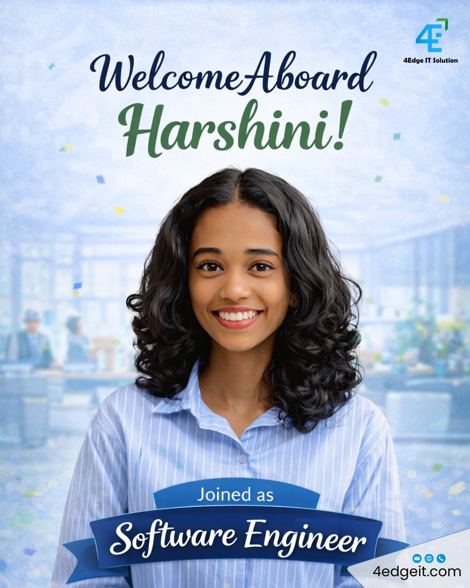 We’re happy to welcome Harshini to 4Edge IT Solutions as a Software ...