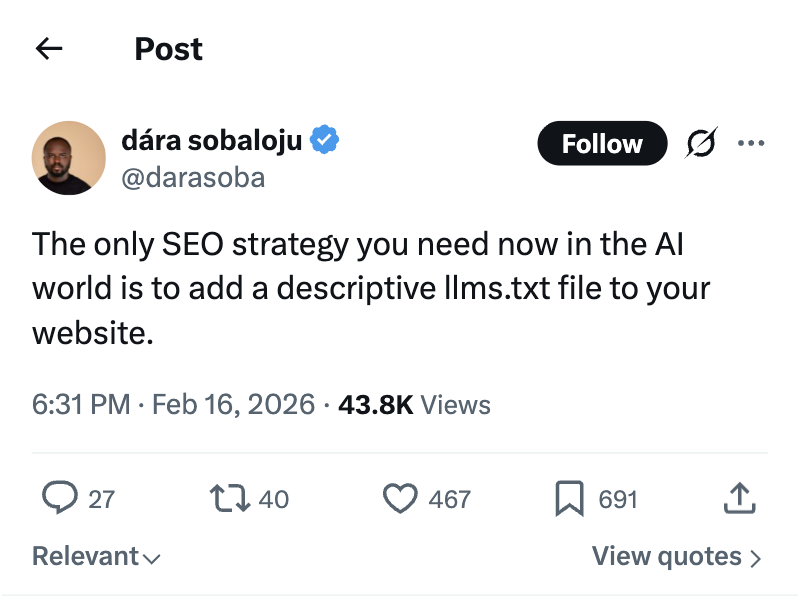 pedrodias's tweet photo. 400 likes...

Competent SEO professionals have a bright future ahead https://t.co/IFOvAhjiJb