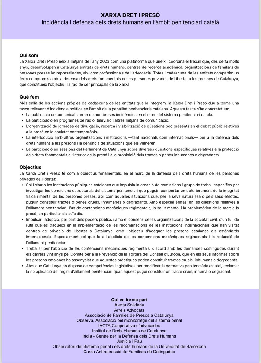 Observatori del Sistema Penal i els Drets Humans tweet media