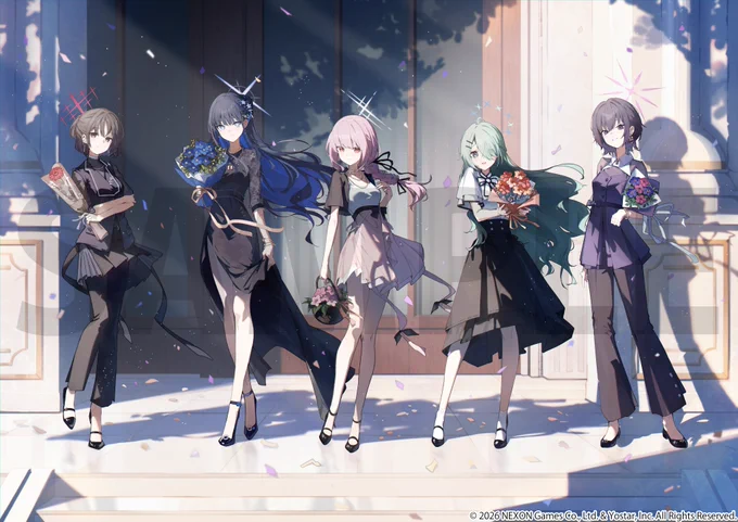 Yostar OFFICIAL SHOPで販売されるアリウス分校のグッズイラストを担当しました! アニバーサリーのお祝いと、先生への感謝の気持ちをテーマに描かせていただきました〜! 何卒よろしくお願いします!