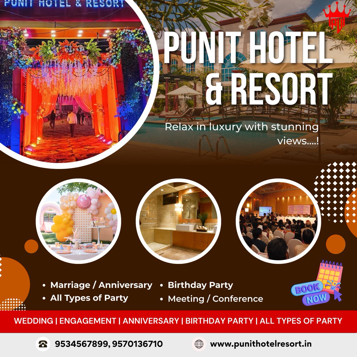 PunitHotel's tweet photo. ✨ Relax in Luxury. Celebrate in Style. ✨

Welcome to Punit Hotel &amp; Resort, Muzaffarpur
जहाँ हर occasion बनता है grand और हर stay होता है premium 👑
Elegant Decoration

📍 Pokhariapeer Chowk, Atardah, Muzaffarpur
📞 9534567899 | 9570136710
🌐 https://t.co/BEGqyFfdJ4
👉 Book Now https://t.co/MZ7Devyicv