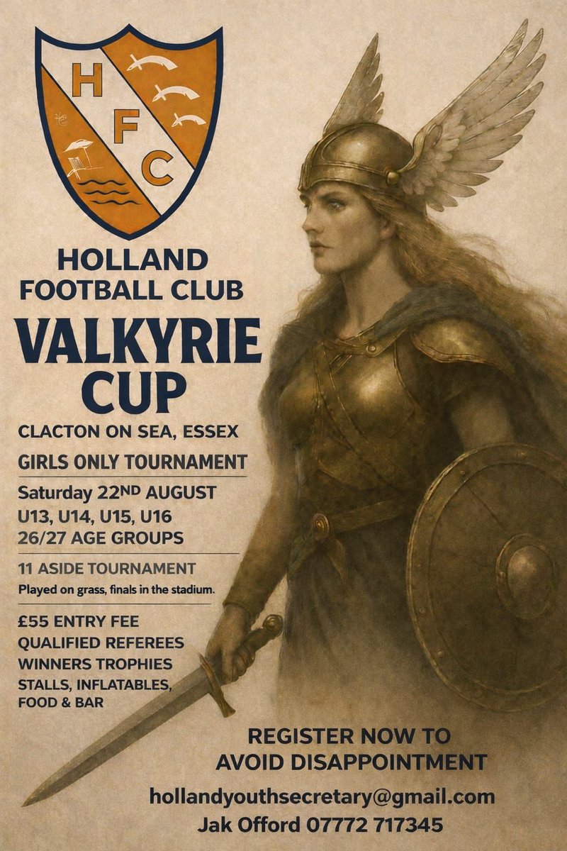 acquiance's tweet photo. 🚨New Girls Only Tournament 🚨
Fancy a day trip to the seaside this summer coupled with some football?
At a time when pitches are hard to come by, kill two birds &amp; prepare yourself for next season (AM PM sessions). Competitive pricing. Please RT @MightyHolland #girlsfootball https://t.co/xgXyuXhF7Q