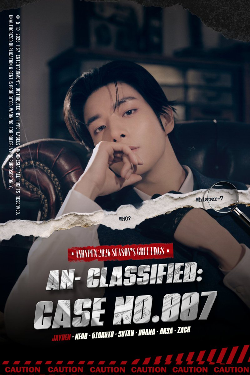 ㅤㅤ
❬    🕵️‍♂️ 𝐀𝐆𝐄𝐍𝐓 #𝐀𝐍𝟕𝟎𝟎𝟏   ❭
ㅤ
Master of disguise and secrets untold.
Who am I today?

“𝙊𝙣𝙡𝙮 𝙢𝙮 𝙨𝙝𝙖𝙙𝙤𝙬 𝙠𝙣𝙤𝙬𝙨.”
ㅤ
#AN_Whisper7 #ANHYPEN
ㅤㅤ