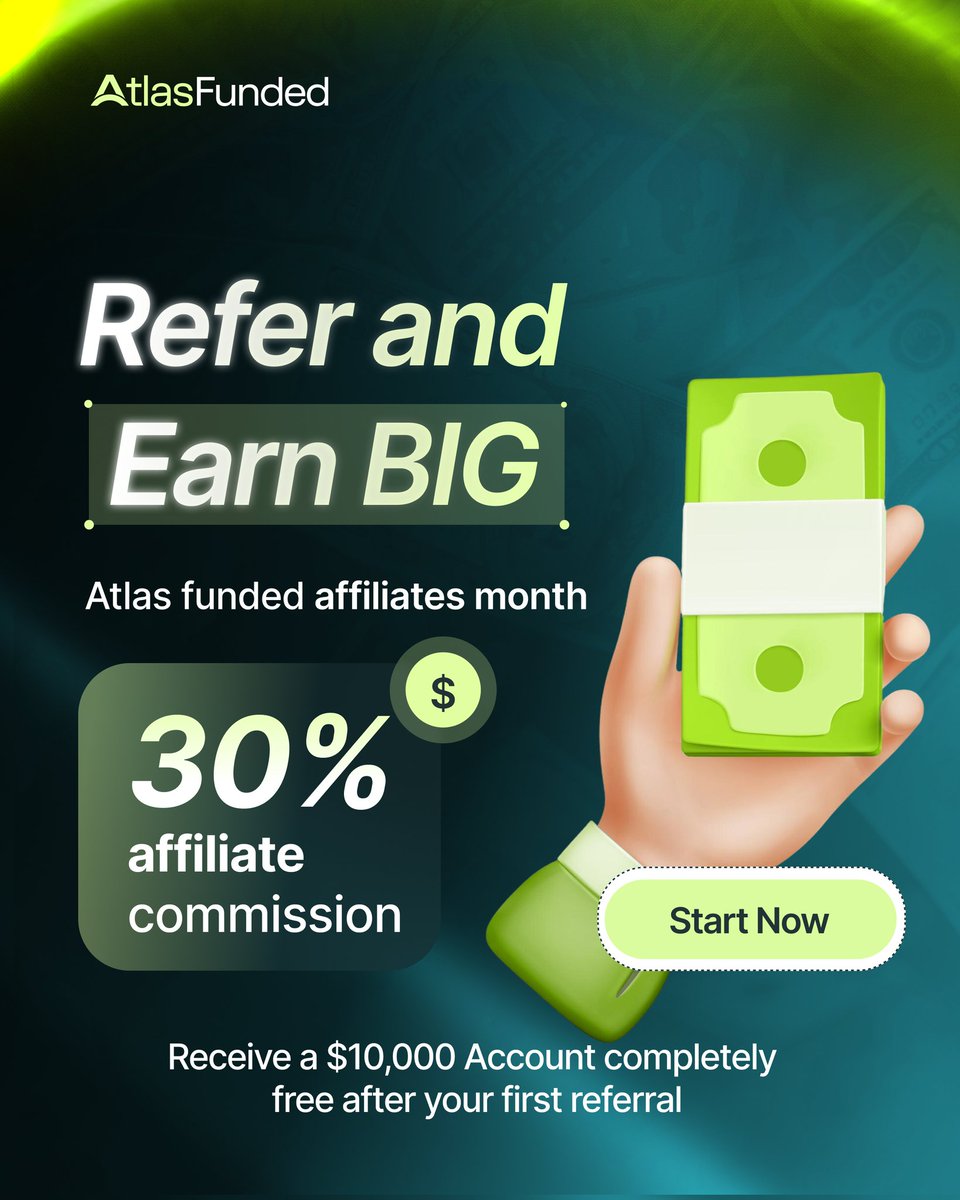 Atlas Affiliates Month Continues! 🔥

- Earn 30% Commission on every sale  
- Get a Free Evaluation upon your first sale
 
Just sign up, grab your referral links, and start sharing!

affiliates.atlasfunded.com/affiliate