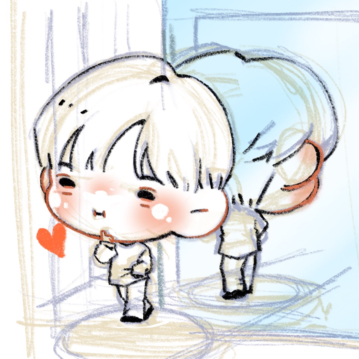 #수호 #김준면 
큐티신부 등장~🐰