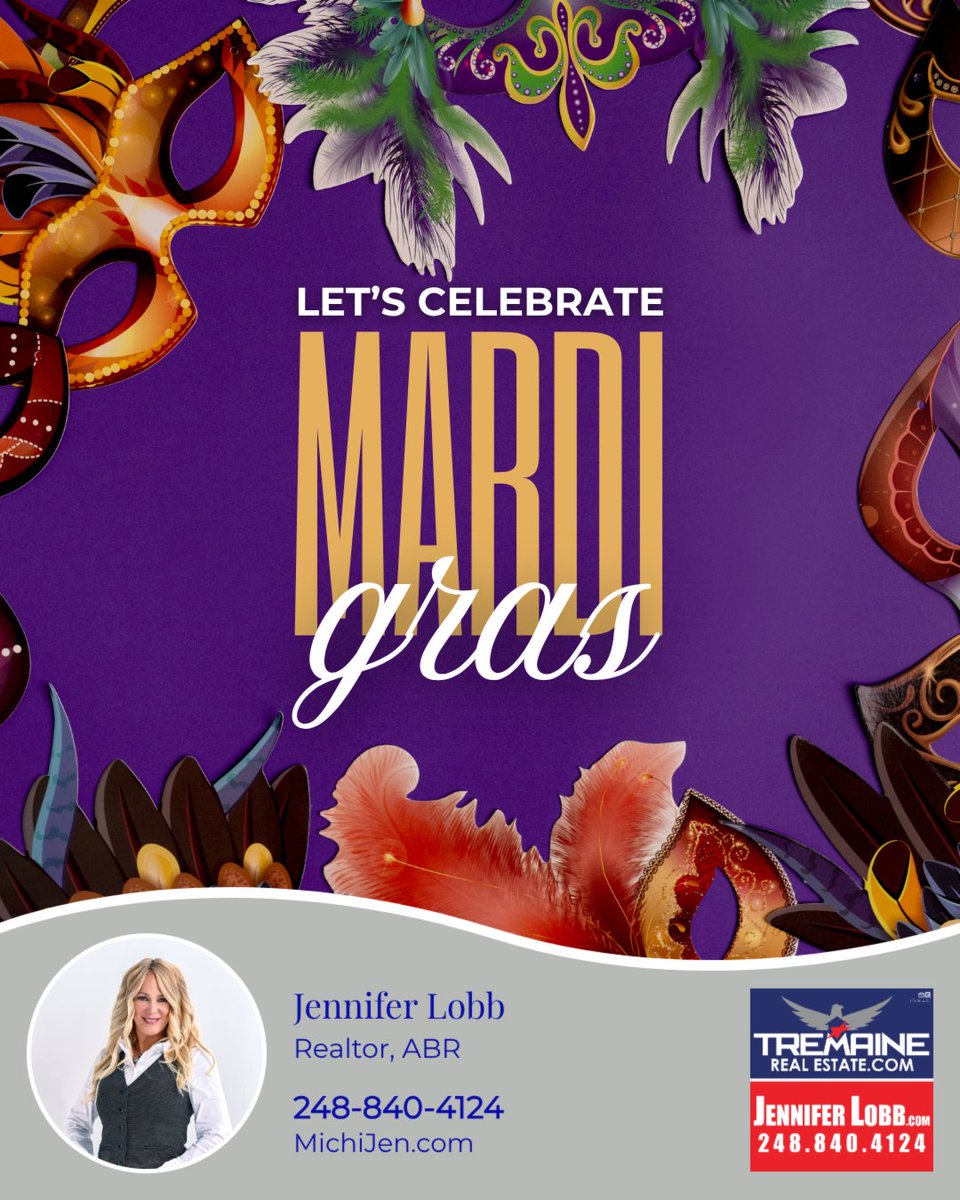 LobbJen's tweet photo. 🎭 Let the good times roll! Mardi Gras is here—time for colorful beads, festive parades, and a little extra sparkle in every moment. How are you celebrating the season of fun and festivity? 💜💚💛

#mardigras #letthegoodtimesroll #festivevibes #carnivalseason #celebratelife https://t.co/s6dicnNytX