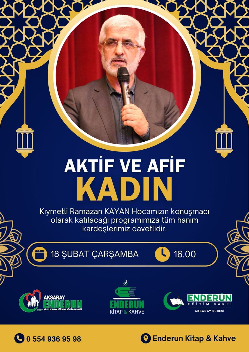 🗓18.02.2026 Çarşamba
🕛16.00
📍Enderun Kitap Kahve
