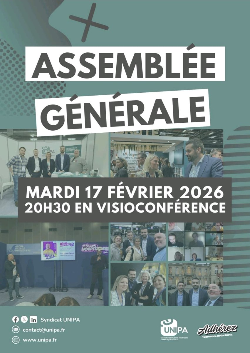 🔜 L'Assemblée Générale c'est ce soir à 20h30 !

Vous inscrire :
➡️lnkd.in/eUrcCEgS

Pour adhérer :
➡️ lnkd.in/eTW-cxAy