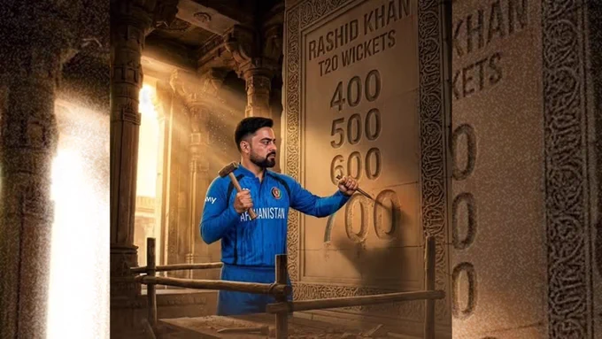 راشد خان با ۷۰۰ ویکت تاریخ ساز شد