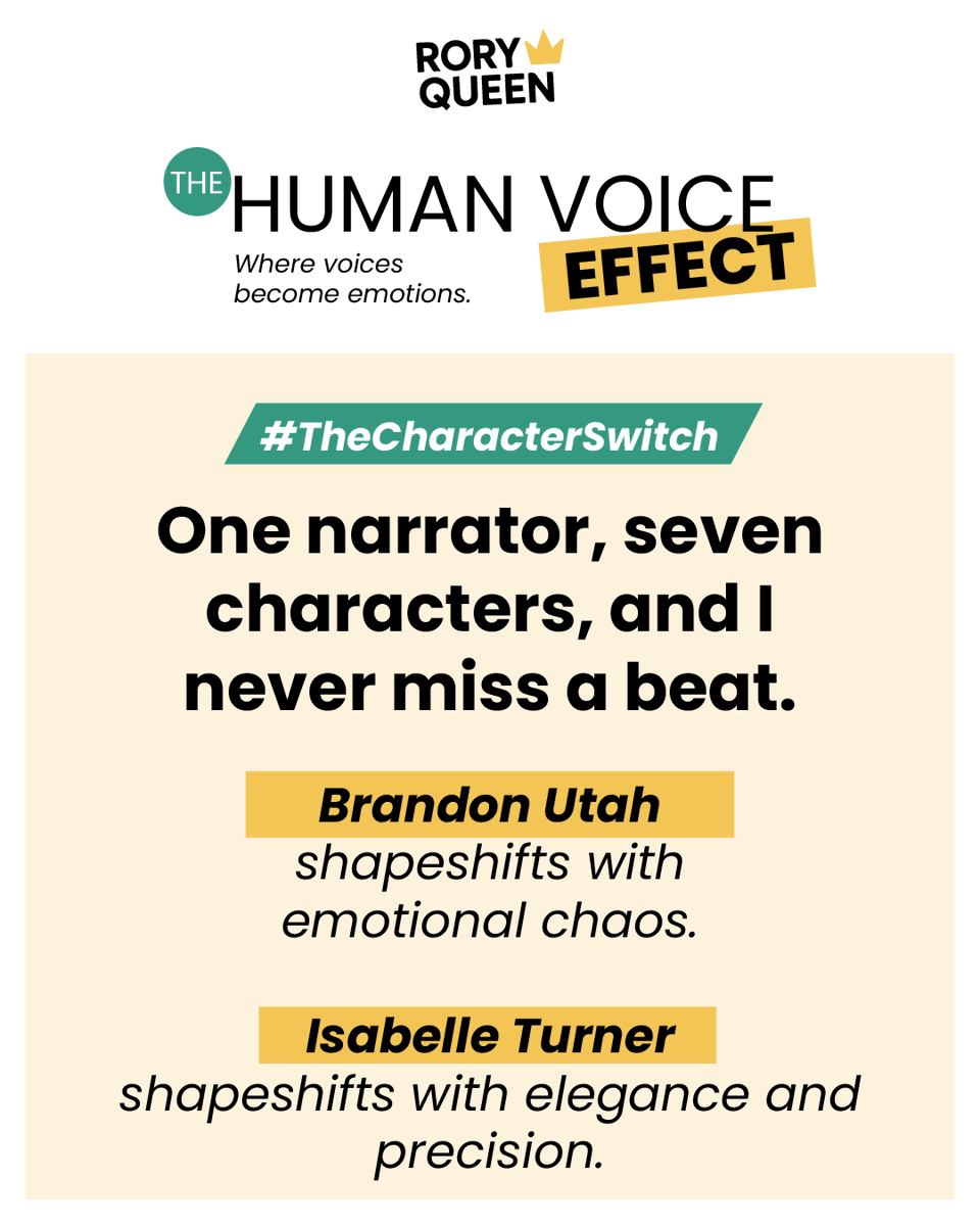rory_queen901's tweet photo. EPISODE 8 — #TheCharacterSwitch OF #TheHumanVoiceEffect
Moments where the voice becomes the story and #narratorlove moments that changed my whole mood.
#audiobookcommunity #voiceacting #storytellinglove #audiobookaddict #bookishmoments #listeninglife #narratorappreciation https://t.co/QCq8ujd93S