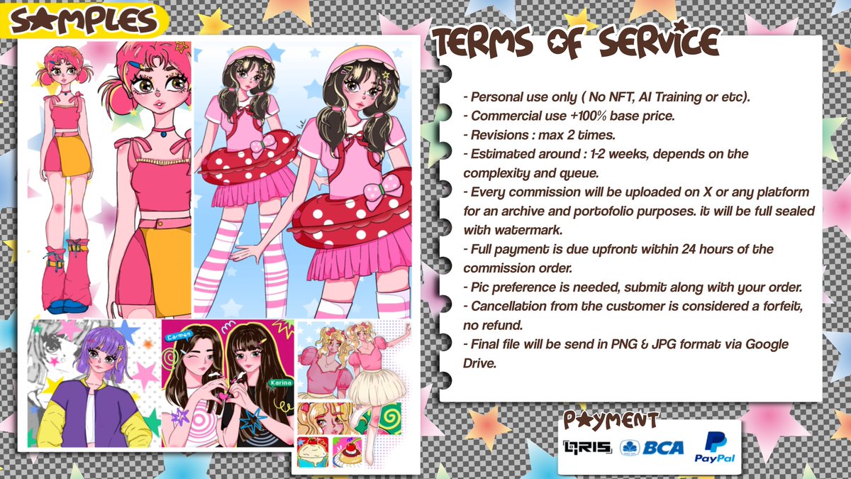 [❤️🔄 ] are very appreciated

Hi! I've decided to open commission for local 🇮🇩 only (⁠≧⁠▽⁠≦⁠)✨
More info : fairyystal.carrd.co

open for 5 slots
kindly DM me if you're interested or have any questions! tysm 🙆🏻‍♀️💖
#commissionsopen #artidn #opencommission