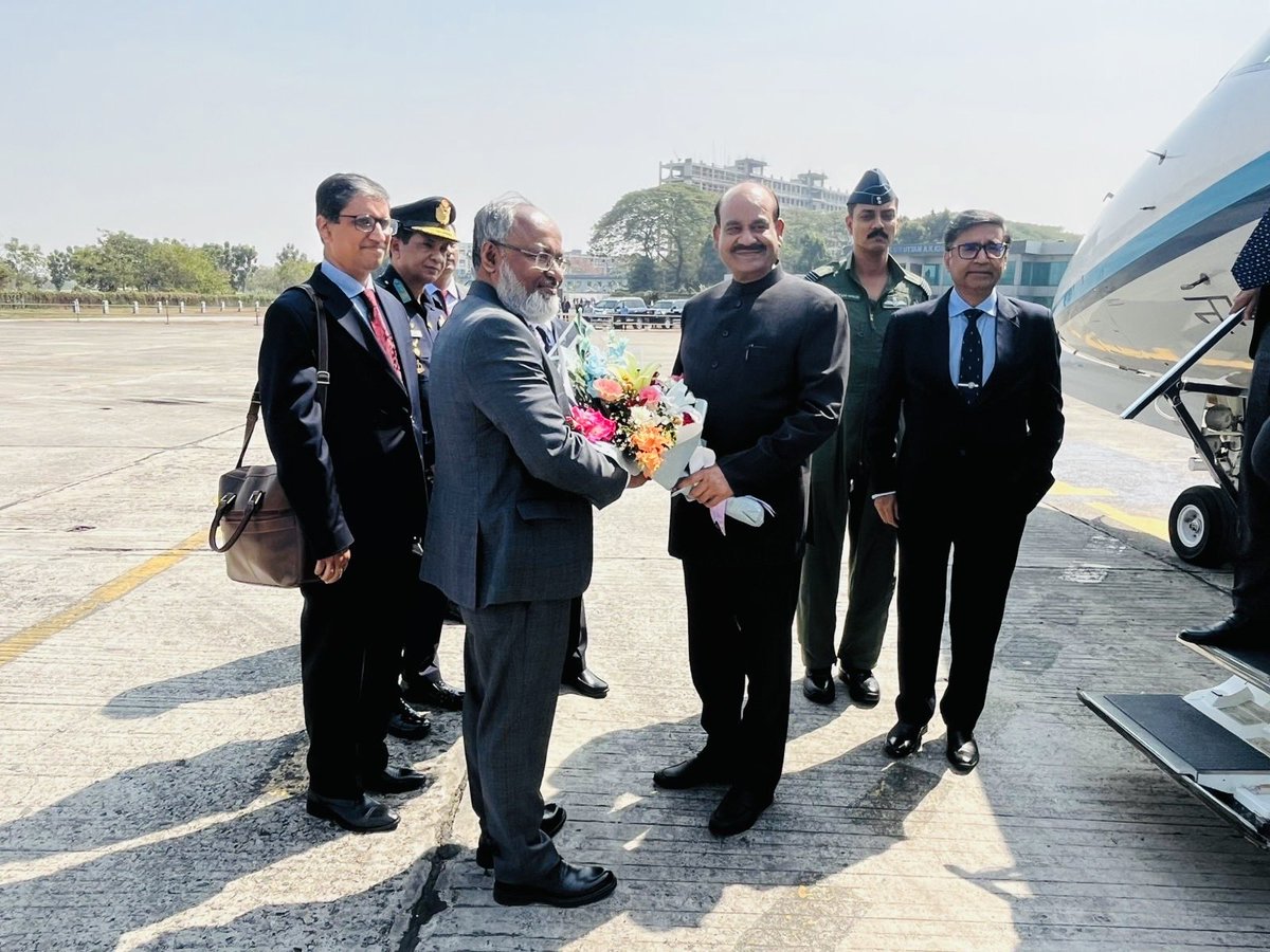 ombirlakota's tweet photo. Honoured to be in Dhaka representing India at the swearing‑in ceremony of the new government led by H.E.  Tarique Rahman as Prime Minister. It’s an important moment that will strengthen people‑to‑people ties and shared democratic values between our two nations.

@trahmanbnp 
@nazrul68