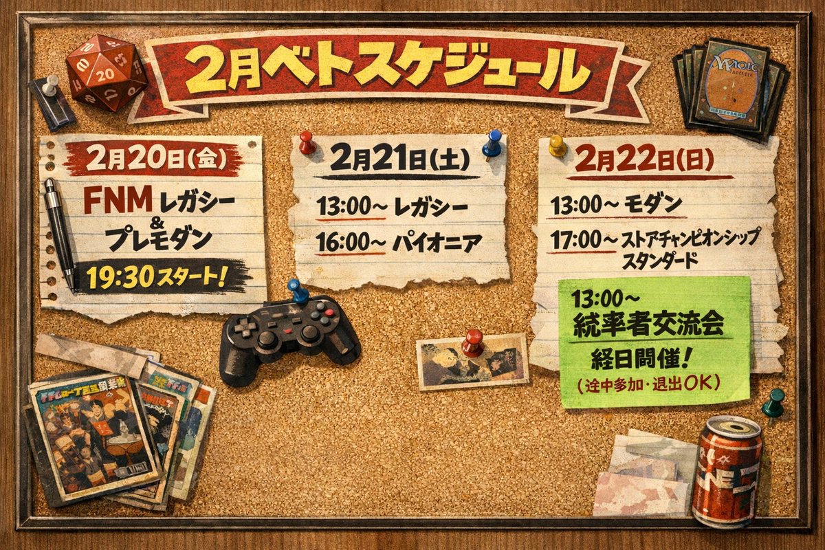 💥今週末の予定💥 21日のレガシーは副賞でMAPLES番長決定戦へご招待